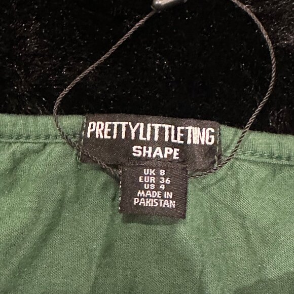 🎀PrettyLittleThing Corset Top - Green/Gray - Picture 2 of 4